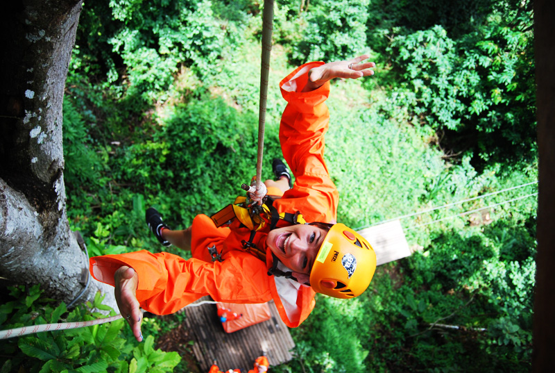 Skyline adventure The real zipline on the stuning of chiang mai